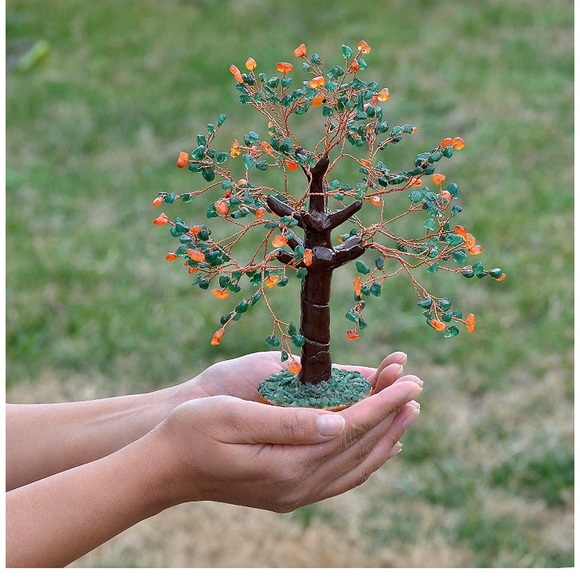 CrystalsTree Green Jade & Carnelian Gemstone - Picture 3 of 4